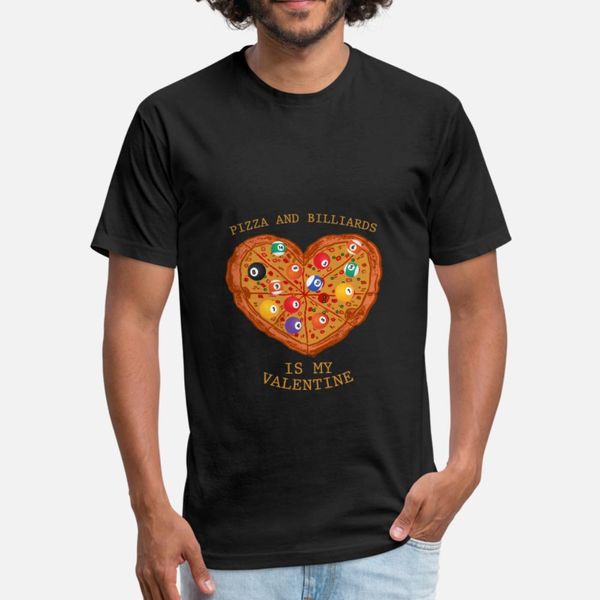 

pizza billiards anti valentine s day gift t shirt men print cotton euro size s-3xl formal famous basic spring trend shirt