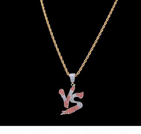

K 14k Gold Iced Out Cz Vs Pendant Necklace Mens Gifts Hip Hop Micro Pave Cubic Zirconia Simulated Diamonds Necklace
