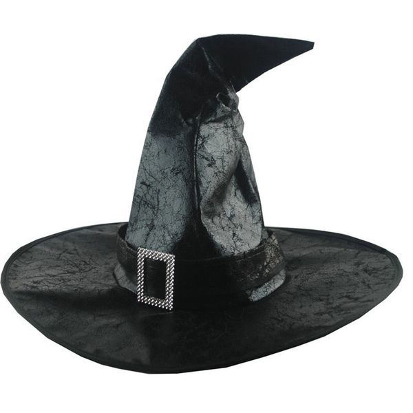 

black witch hats women large ruched hat masquerade wizard hat party hats cosplay halloween party fancy dress decor drama hat