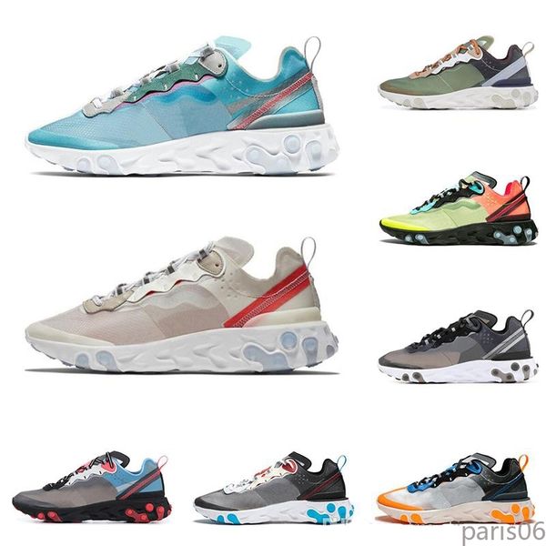 

react element 87 running shoes for men women white black royal tint blue desert sand mens designer breathable sports sneaker size 6-11 p06