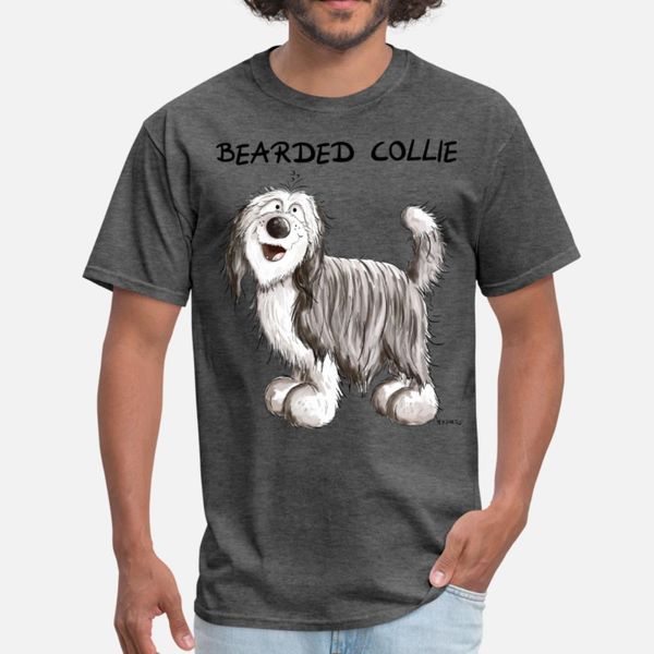 

happy bearded collie beardie dog gift t shirt men customize tee shirt euro size s-3xl vintage sunlight casual summer standard shirt