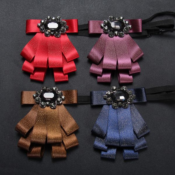 

vintage mens bow tie 2020 new bowtie pajaritas diamond wedding ties for men accessories necktie butterfly cravate women shirts, Blue;purple