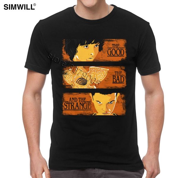 

retro the good the bad and the strange t shirt fashion summer tee cotton men short sleeve unique design stranger things tshirt