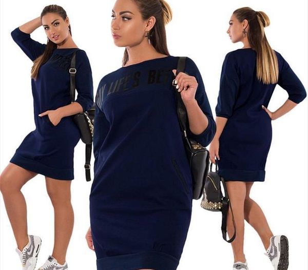 

2020 5xl 6xl letter print new women dresses large size winter warm dress plus size women clothing casual elegant blue vestidos, Black;gray