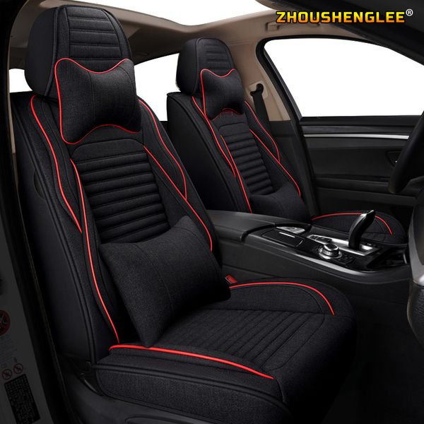 

zhoushenglee flax car sear covers for geely mybo youliou emgrand ec7 three box auto ec7-rv two box auto ec8 cover seat car