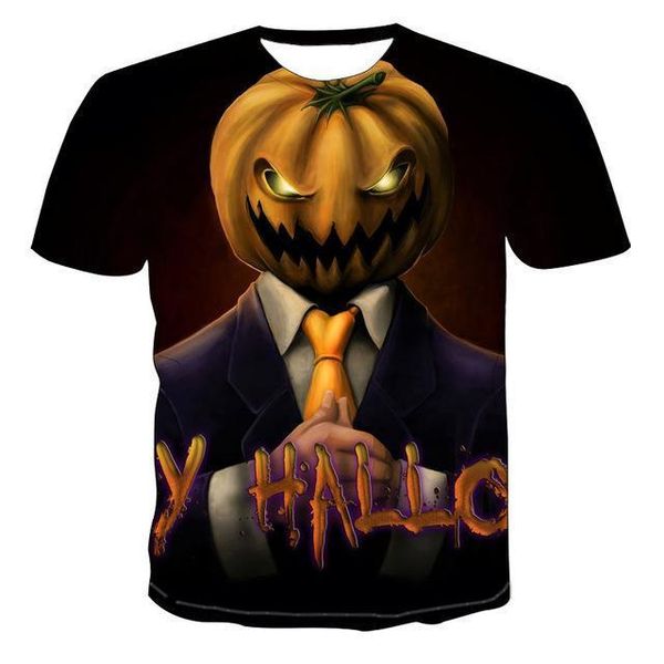 

pumpkin lantern skull summer o -neck &tees xxs -6xl 3d print shirts comics horror oversized men clothing