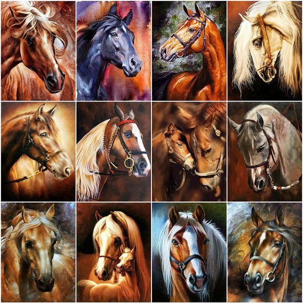 

evershine diamond painting horse cross stitch kit 5d diy diamond embroidery animals full square drill mosaic home decoration