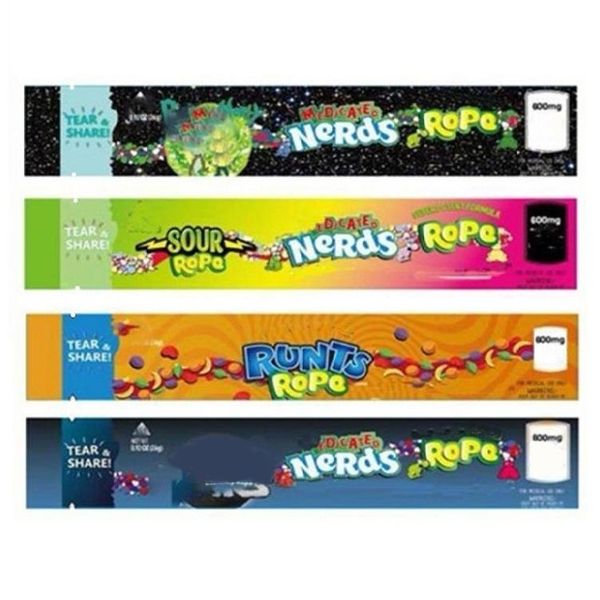 

nerds zipper tobacco storage pouch herb 600mg dry empty rope edibles runtz packaging retail bag by childproof for flower jjxh ccccl