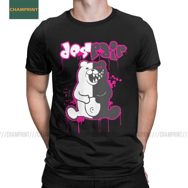 

dangan ronpa monokuma despair t-shirts men cotton t shirt nagito enoshima ultimate monobear short sleeve tee printed