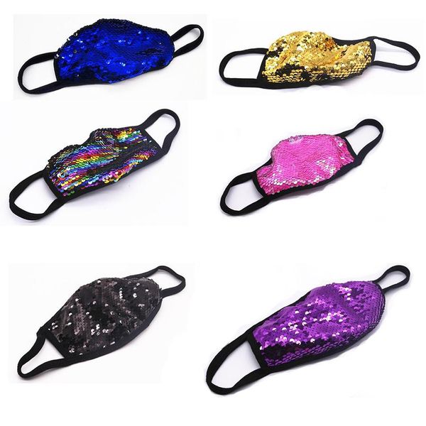 

2020 cross-border source sequin masks sunscreen ice silk colored diamonds fashion sunscreen dustproof breathable cotton cloth washable adult