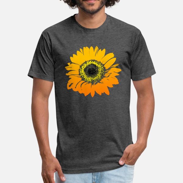 

bright sunflower t shirt men designing cotton s-xxxl kawaii interesting funny spring standard shirt