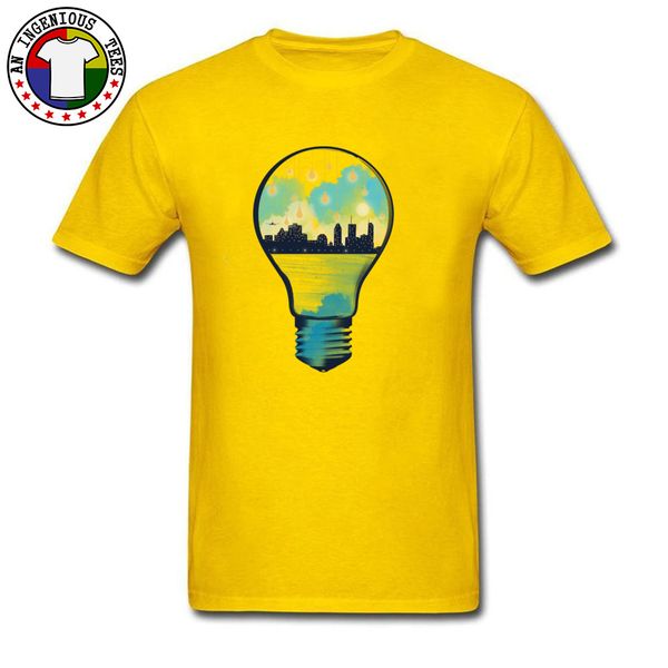 

city lights t-shirts bulb new york landscape drawing print men's fashion short sleeve clothing shirt autumn sweatshirt newest