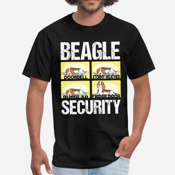 

funny beagle dog doggy security watchdog t shirt men character short sleeve crew neck gents loose funny summer trend shirt