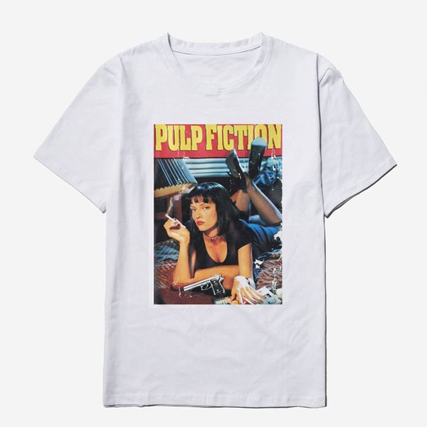 

pulp fiction t shirt women summer fashion printing mia wallace ladies streetwear tee shirt femme