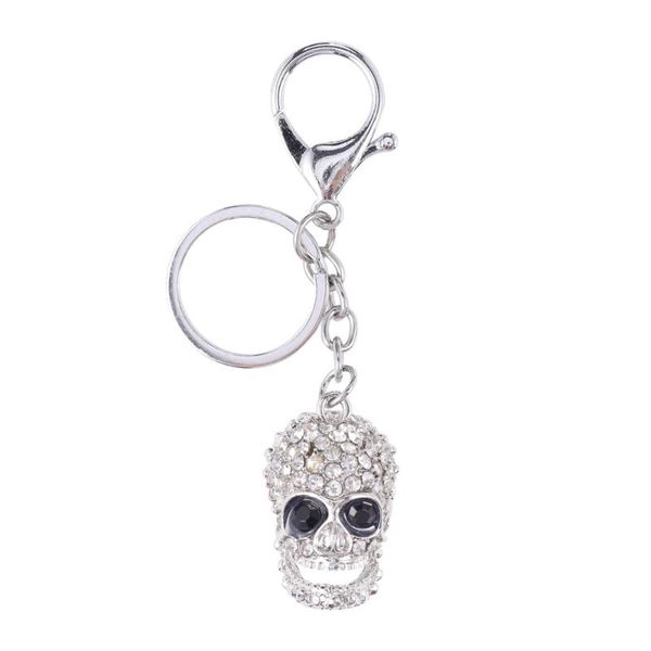

1pc skull key chian skull shaped creative charming car key decoration ring pendant keychain decor keychain pendant chain, Golden;silver