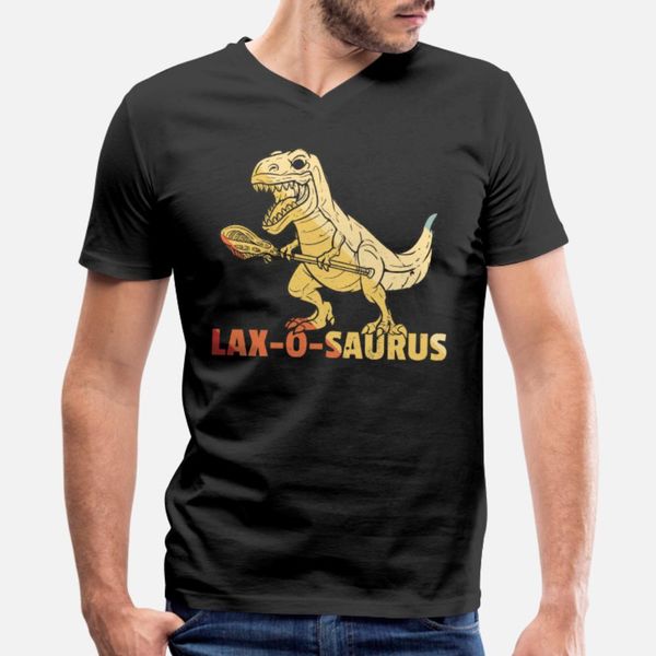 

dinosaur lacrosse player t rex retro t shirt men designer short sleeve s-3xl solid color cute humor spring formal shirt