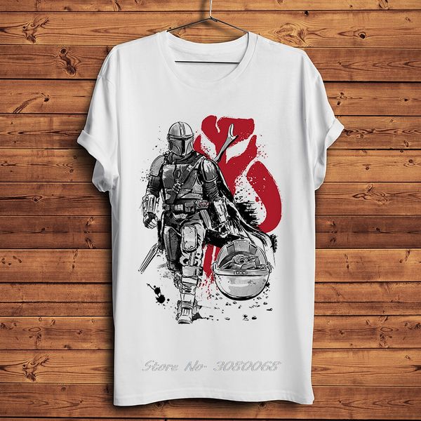 

the mandalorian warrior funny t shirt men summer new white casual homme short sleeve cool tshirt gift tees
