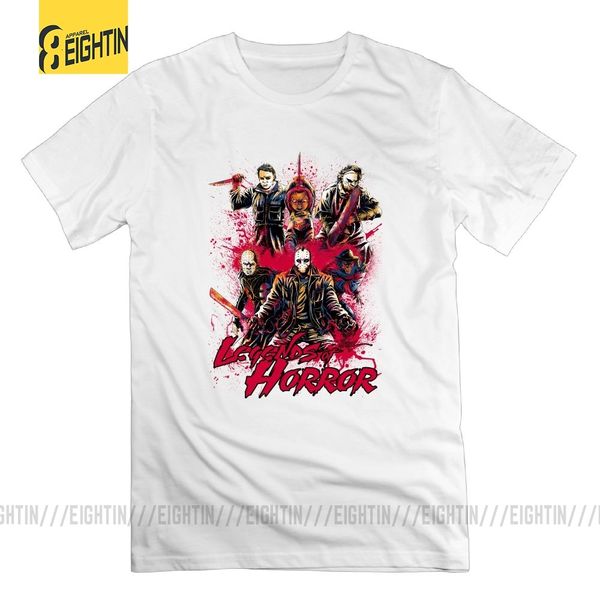 

legends of horror chucky michael myers fashion crewneck 100% cotton t-shirts printed short sleeves tee shirts men's t shirts