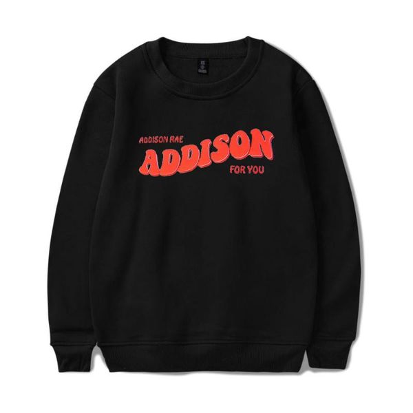 

addison for you crewneck sweatshirts harajuku kpop oversize hoodie loose pullover ins tide tracksuit woman/men, Black