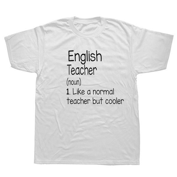 

summer men funny english teacher like a normal teacher cooler t shirt short sleeve cotton hip hop streetwear t-shirt tee