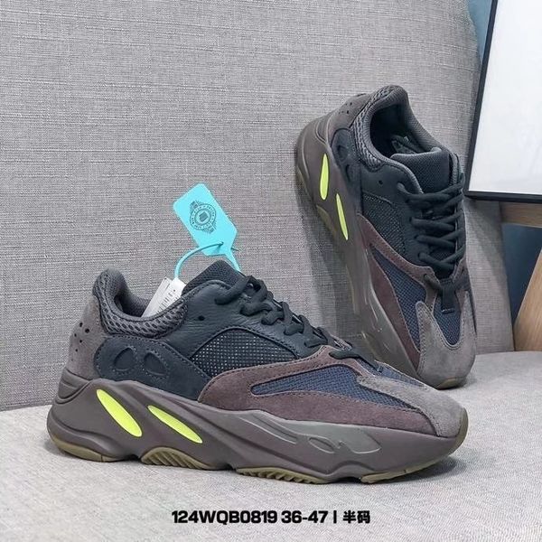 

highest quality plus size 36-47 kanye west 500 leather designer sneakers men shoes women chaussures sports loafers running martin platform, Black