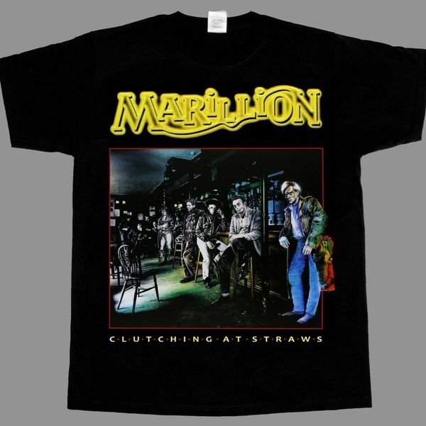 

marillion cluching at straws new black short sleeve t shirt