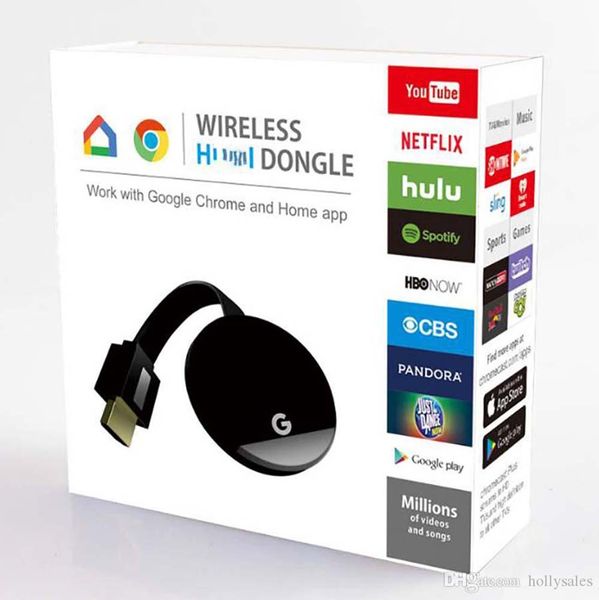 Mini dongle Miracast Google Chromecast 2 ses alıcısı G2 mirascreen kablosuz her noktaya yayın wifi ekran 1080P DLNA android için yayın TV çubuğu HDTV için