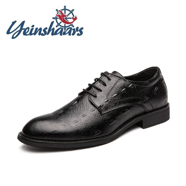 

mens oxford casual shoes fashion business office formal shoe evening dresses evening adulto shoes crocodile pattern size 38-47, Black