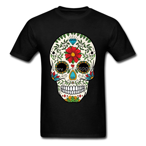 

mexican skull cotton t shirt men short sleeve t-shirt new design summer o-neck cotton tshirt hip hop tees harajuku