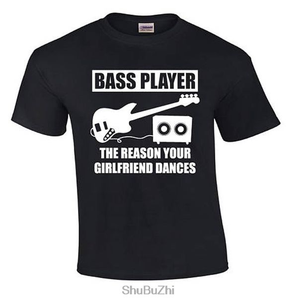 

new arrived summer style fashion men t shirt the reason your girlfriend dances | funny bass guitar t-shirt coton tshirt