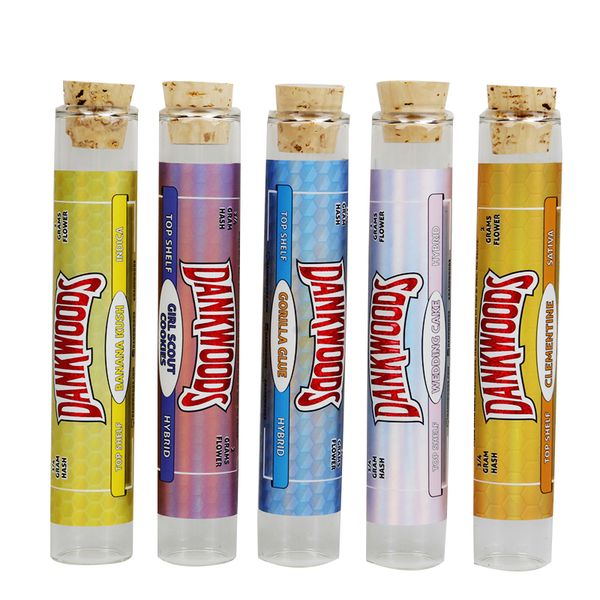 

dankwoods empty glass tube wood cork tips cartridges dry herb herbal raw pre-roll flavors stickers packwoods moonrock e cigarettes vapor