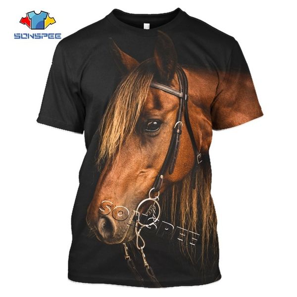 

summer animal horse homme pullover clothing 3d print shirts oversized funny hippie men clothing