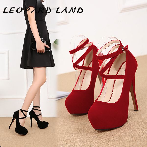 

leopard land 2020 summer fashion cross tie large super high heel high heels women's nightclub women's shoes sourcing wz, Black