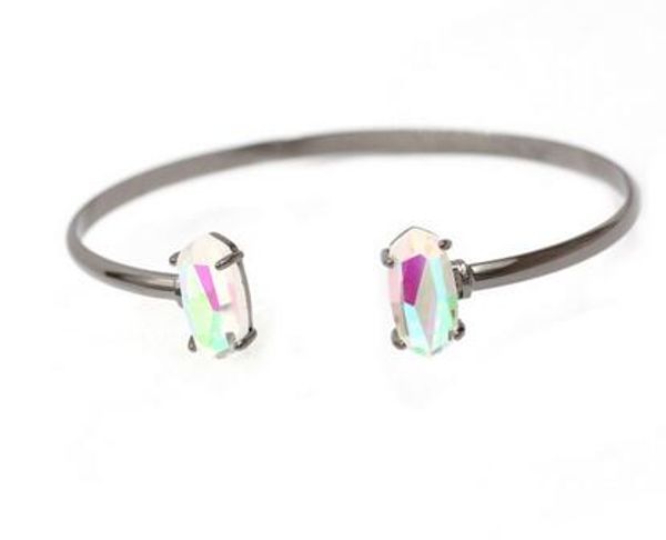 

crystal jewelry dichroic crystal bracelet bangle fashion big for women, Black