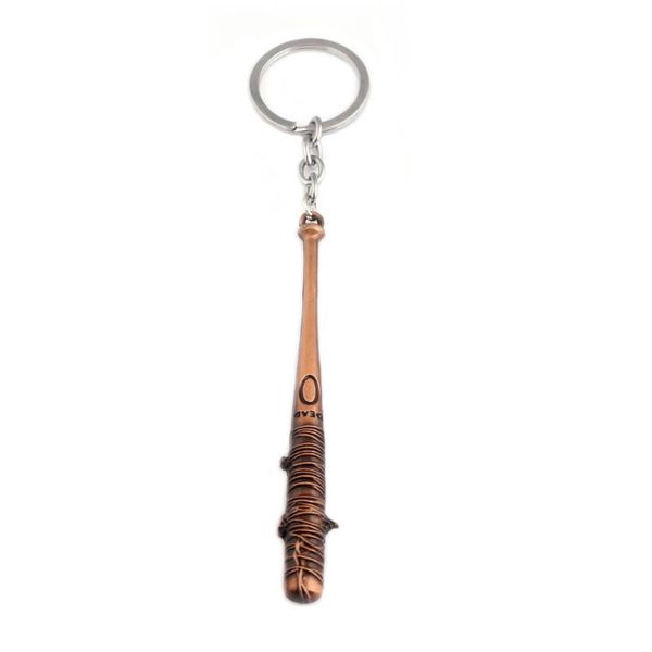 

the stick keychain negan's bat lucille key chains car keyring for men pendant jewelry party gift, Silver