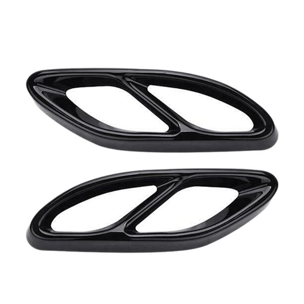 

exhaust pipe tips cover for w213 w205 coupe w246 w216 glc gle gls cla (15-19) black
