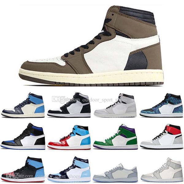 

with box 1 1s basketball shoes mens sneakers spiderman unc powder blue chicago white obsidian fearless court purple black noble red trainers