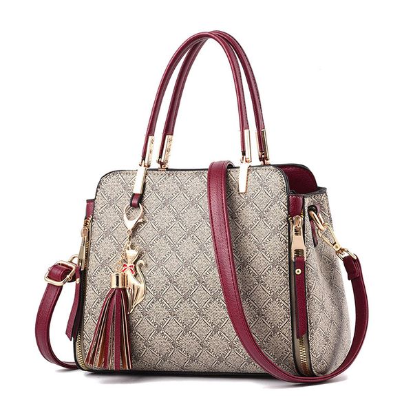 

2020 new luxury women leather handbag female shoulder bag tassel ladies tote bag small messenger bags for women handbags bolsas