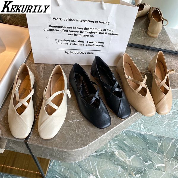 

2020 mary jane shoes women low heels loafers cross strap square toe shoes fashion slides fashion slip on sandals zapatos mujer, Black