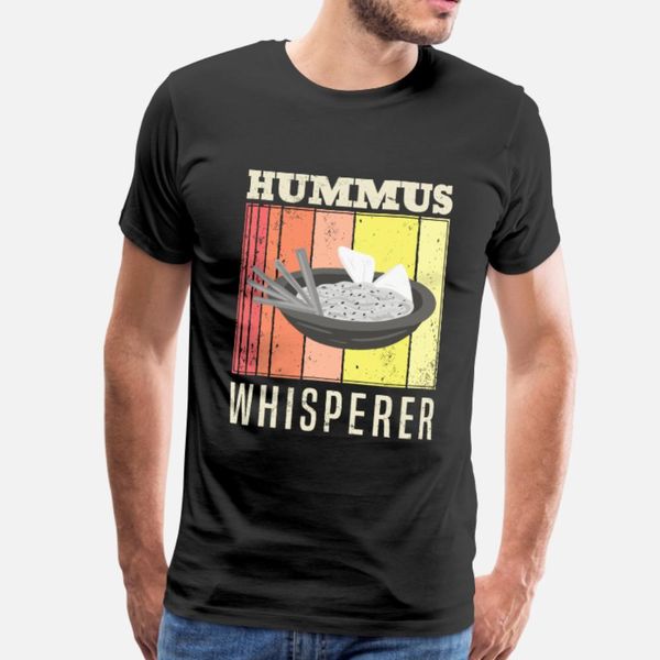 

hummus chickpea whisperer t shirt men designing 100% cotton s-xxxl slim sunlight comical summer style kawaii shirt