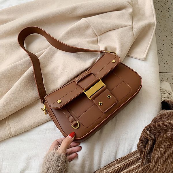 

retro square sling bag women's new fashion non-mainstream messenger bag textured shoulder underarm