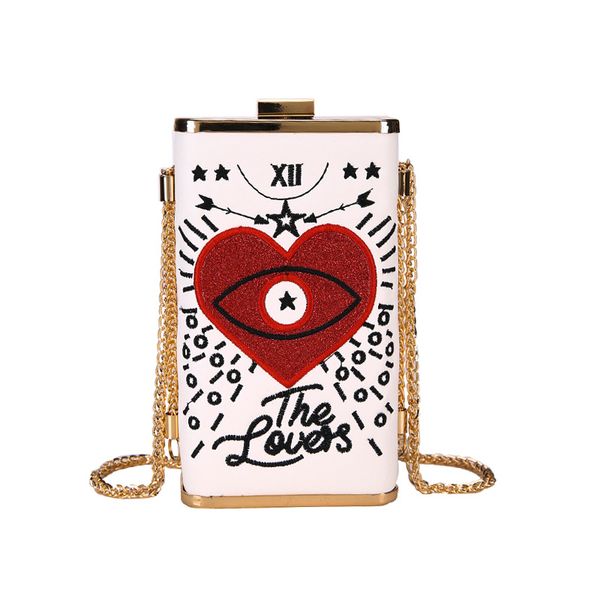 

women luxury handbag embroidered eyes love chain messenger bag evening bag lady party purse cocktail banquet day clutches