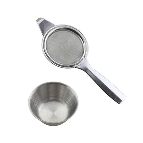 

mini stainless steel kitchen tool long handle tea filter hanging tea strainer