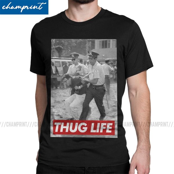 

новизна bernie sanders thug life политической кампании t-shirt для мужчин 100% хлопка футболки с коротким рукавом майка плюс размер