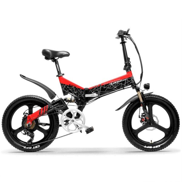

g650 20 inch foldable electric bike 400w motor 10.4ah/14.5ah li-ion battery 5 level trapond suspension full suspension mountain bike, Silver;blue