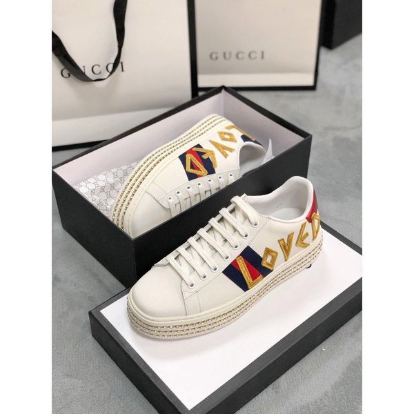 

2020 latest designer shoes ace embroidered sneakers fashion casual flat embroidered surface