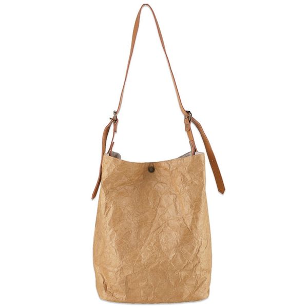 

kraft bucket bag tote vintage style плечо повседневные покупки paper bag tote женских