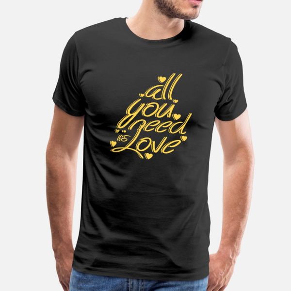 

all you need is love t shirt men fitness cotton round collar novelty fitness authentic spring leisure shirt