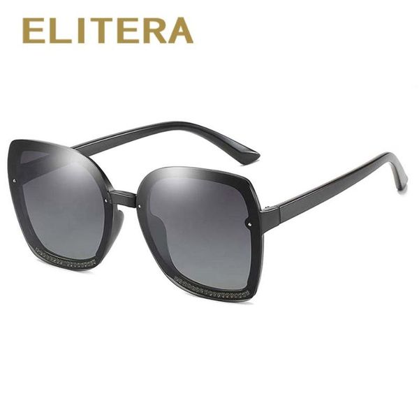 

sunglasses elitera brand oversize frameless polarized women colorful square sun glasses classic vintage s, White;black