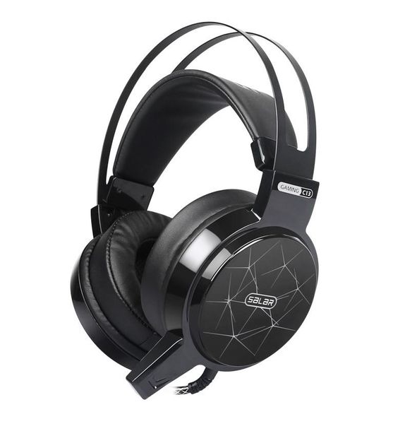 

cgjxssalar c13 wired gaming headset deep bass game earphone computer headphones with microphone led light headphones for computer pc